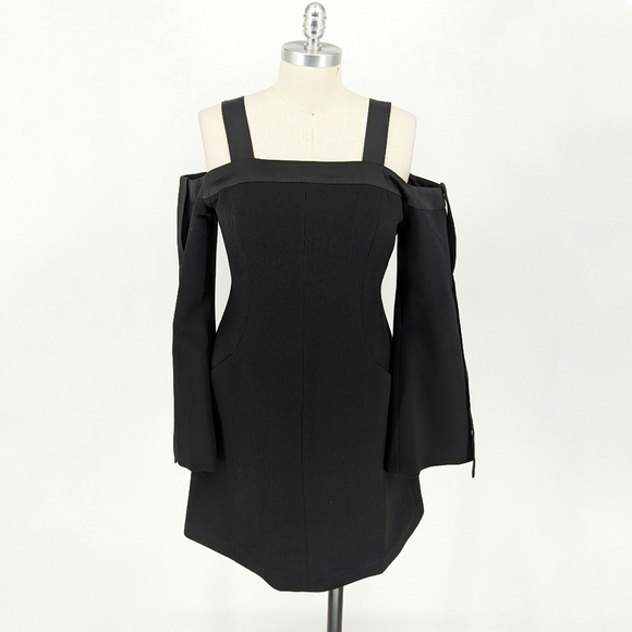 C/Meo Collective Cold Shoulder Mini Dress Black M party cocktail evening punk - Picture 1 of 10